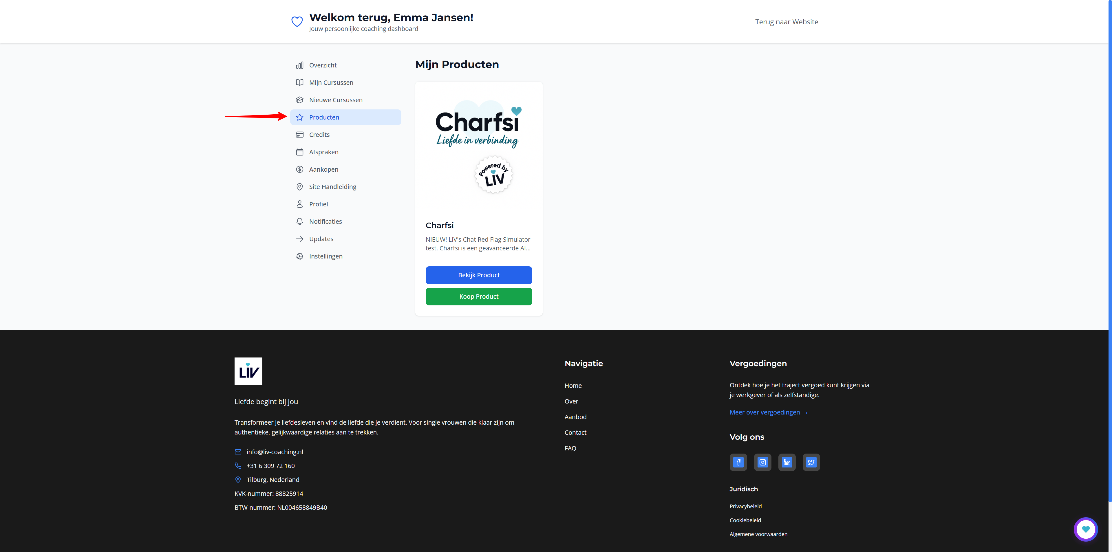 Stap 2: Credits kopen β Pakketten bekijken: Screenshot: credits-pakketten