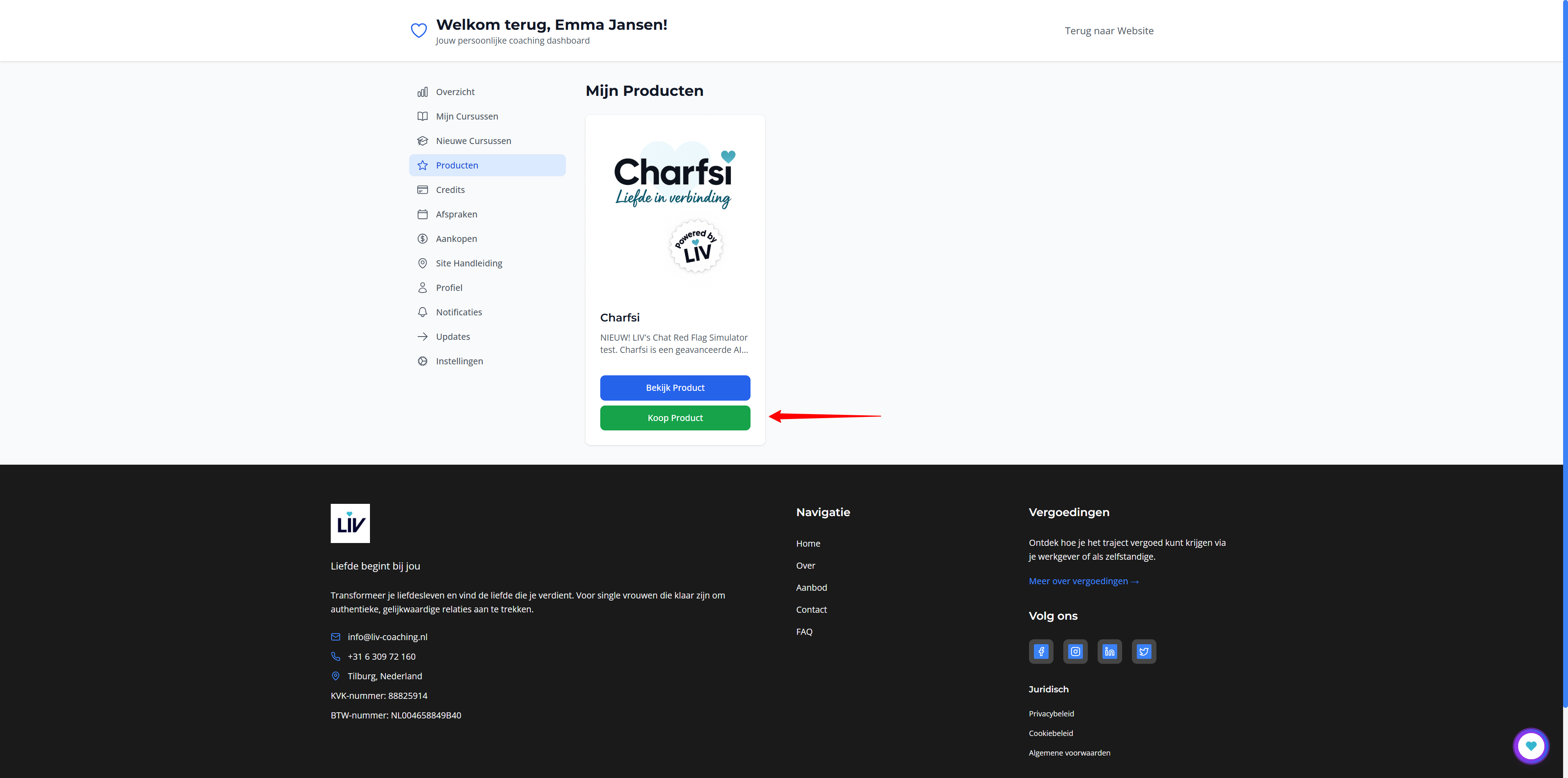 Stap 2: Credits kopen β Betalen & afrekenen: Screenshot: betalen